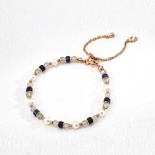 Pearl&Lapis Lazuli Bracelet Ⅰ