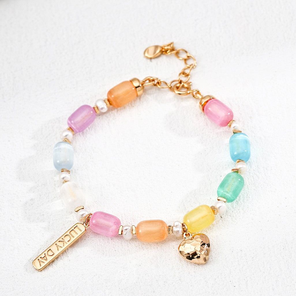 Colorful Opal&Pearl Bracelet