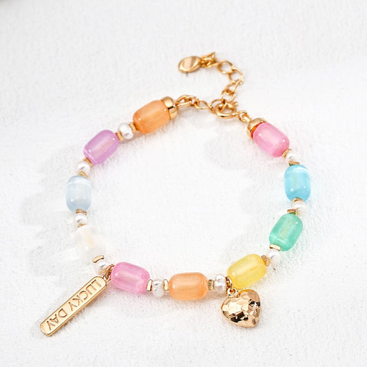 Colorful Opal&Pearl Bracelet