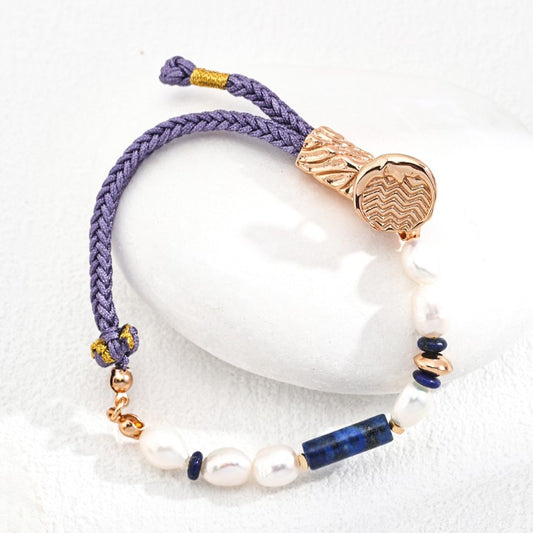 Pearl&Lapis Lazuli Bracelet Ⅱ