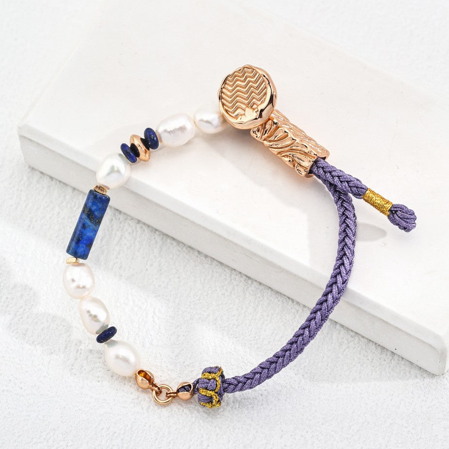 Pearl&Lapis Lazuli Bracelet Ⅱ
