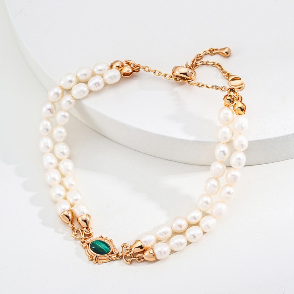 Pearl&Malachite Bracelet Ⅰ
