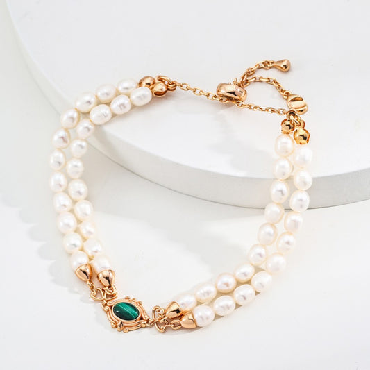 Pearl&Malachite Bracelet Ⅰ