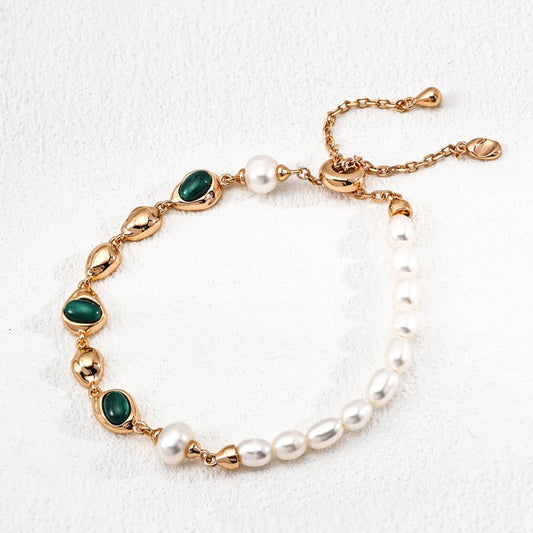 Pearl&Malachite Bracelet Ⅱ