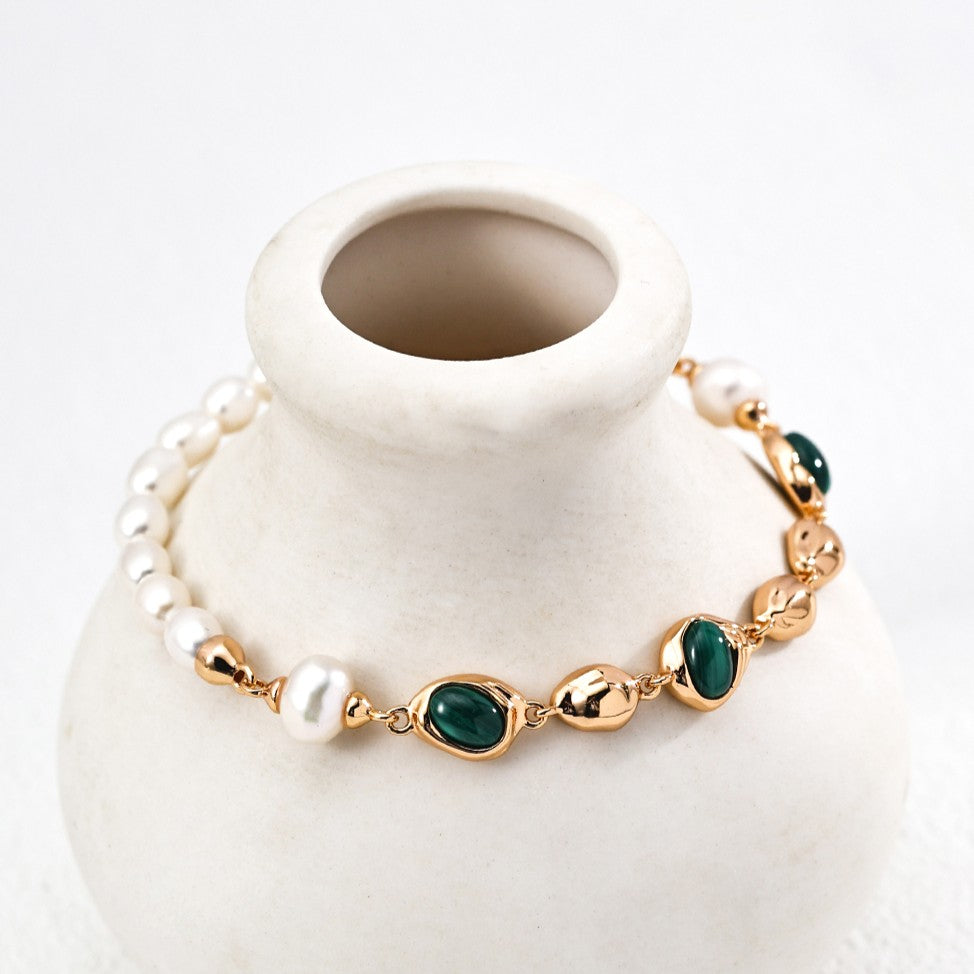 Pearl&Malachite Bracelet Ⅱ
