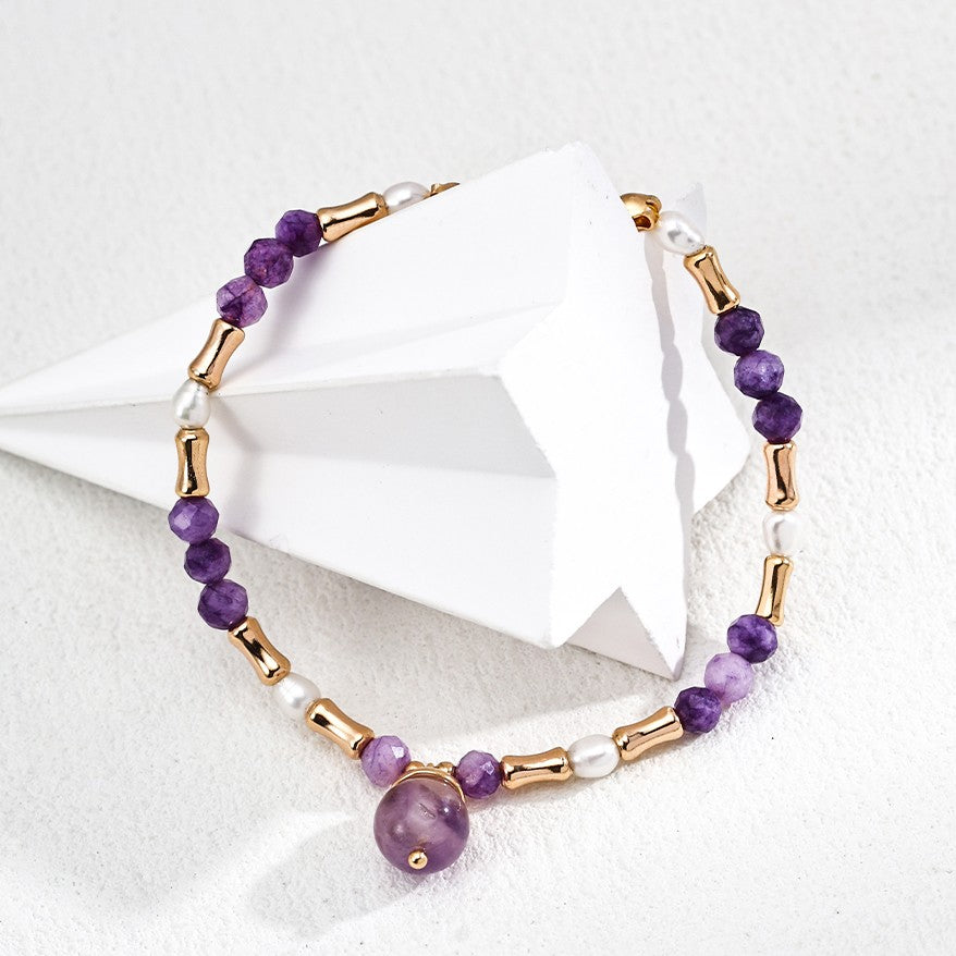 Amethyst&Pearl Bracelet