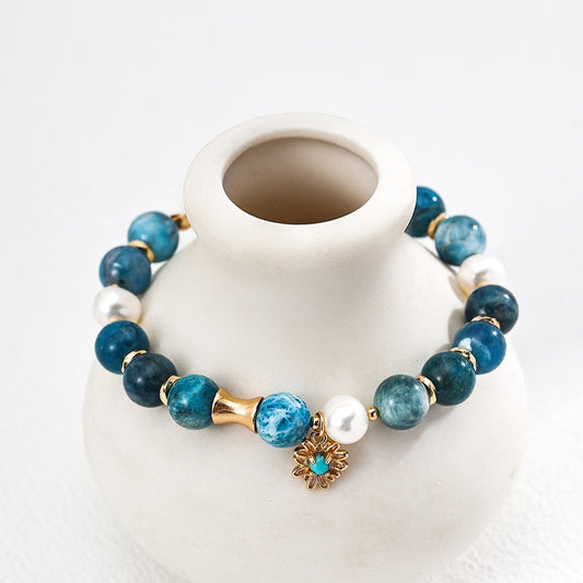 Azurite&Pearl Bracelet
