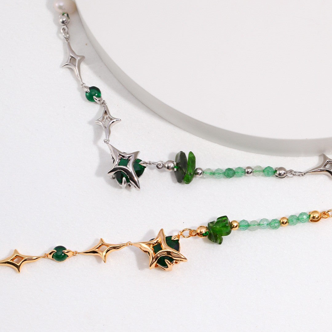 Strawberry Crystal&Zircon Necklace