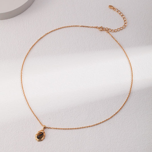 Tiger-Eye Stone Pendant Necklace Ⅰ