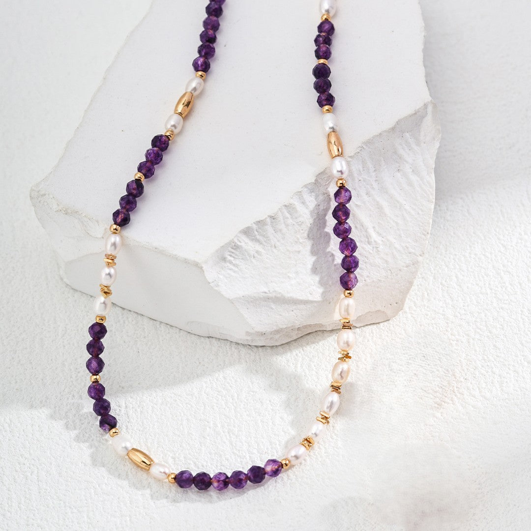 Amethyst Pearl Necklace