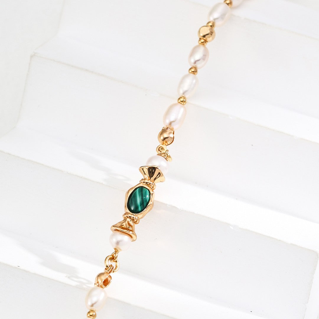 Malachite&Pearl Necklace Ⅰ