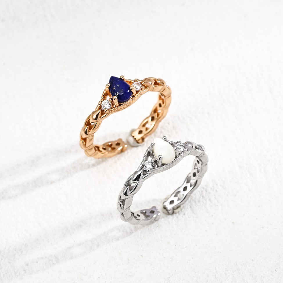 Lapis Lazuli/Shell Ring