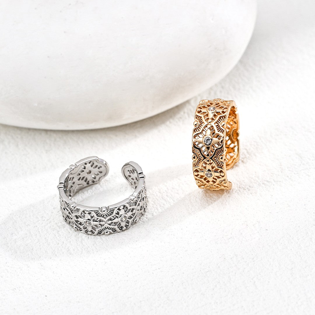 Engraved Zircon Ring Ⅲ
