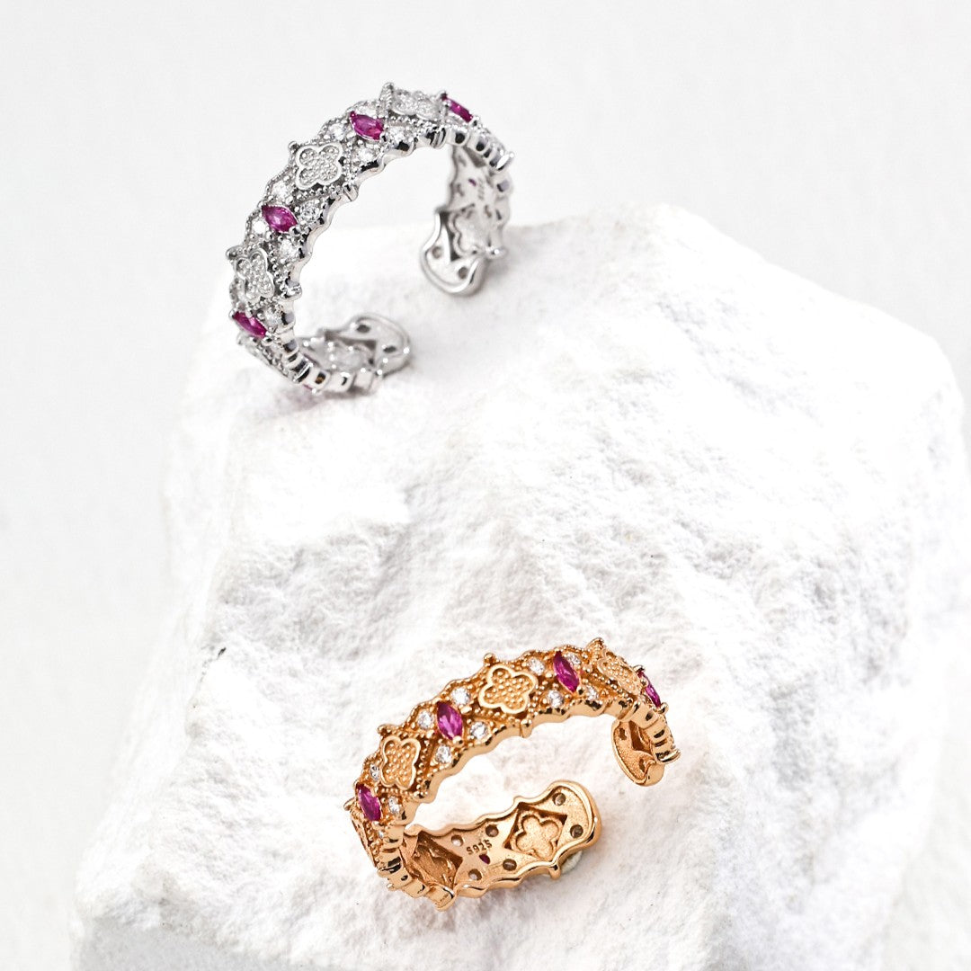 Engraved Zircon Ring Ⅲ