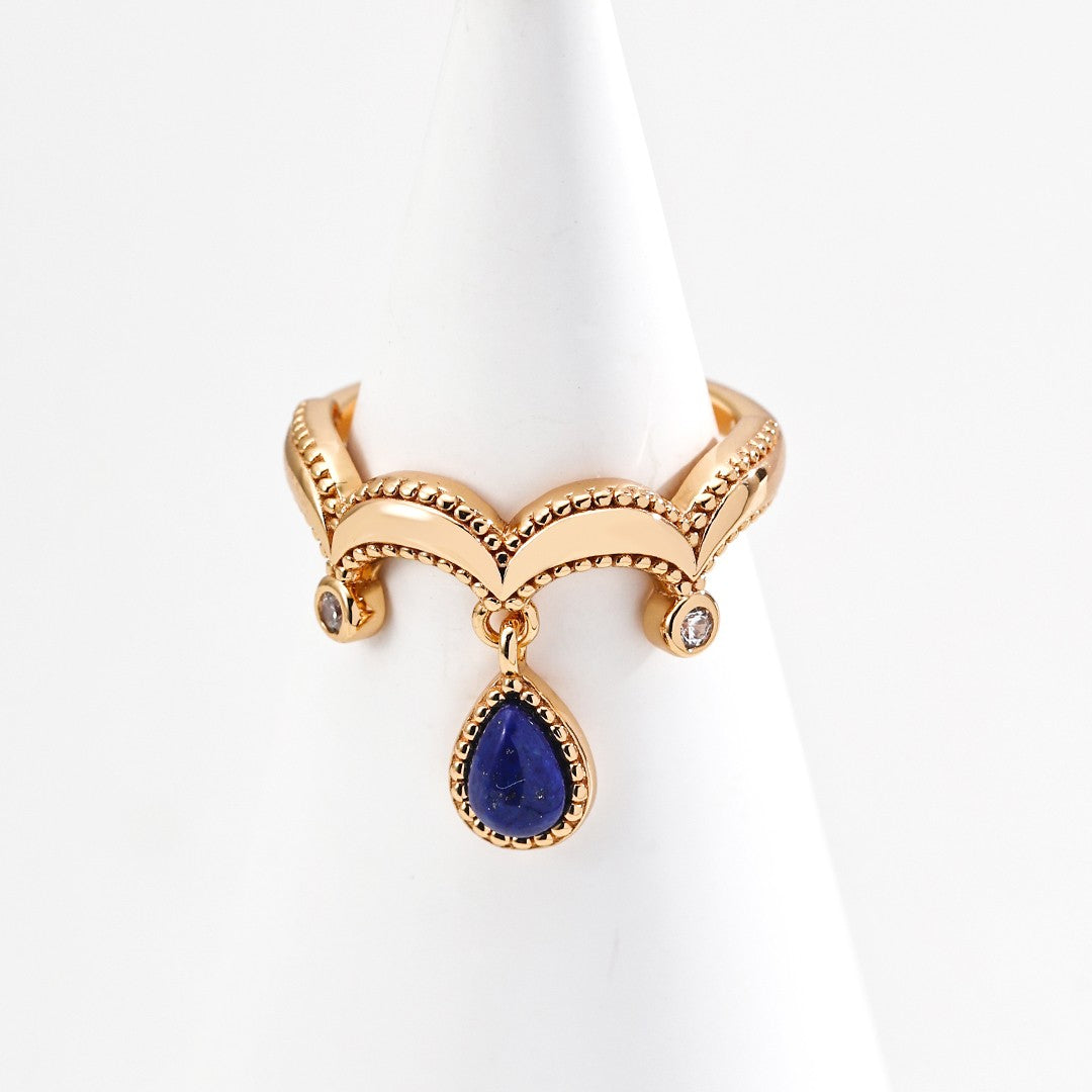 Lapis Lazuli Crown Ring