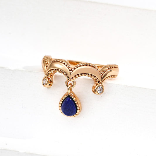 Lapis Lazuli Crown Ring
