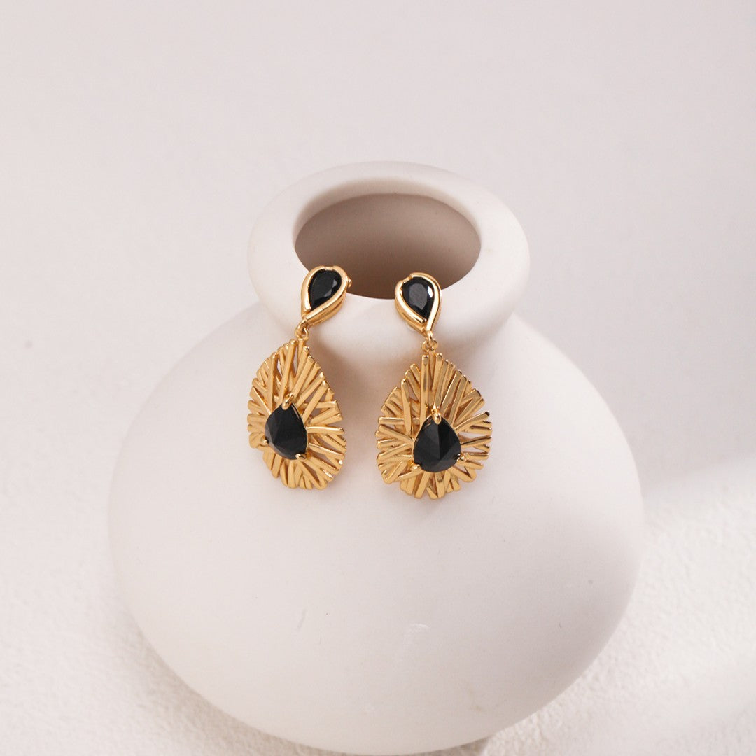 Black Zircon Earrings