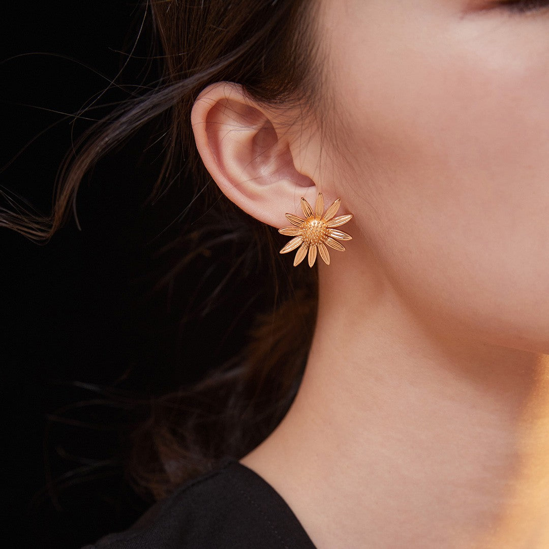 Flower Shaped Stud Earrings