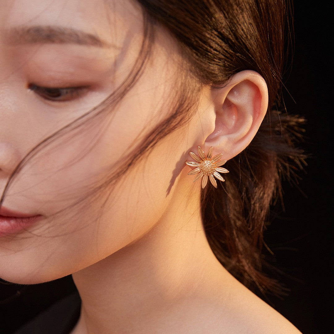 Flower Shaped Stud Earrings