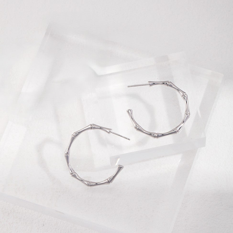 Bamboo Circular Earrings