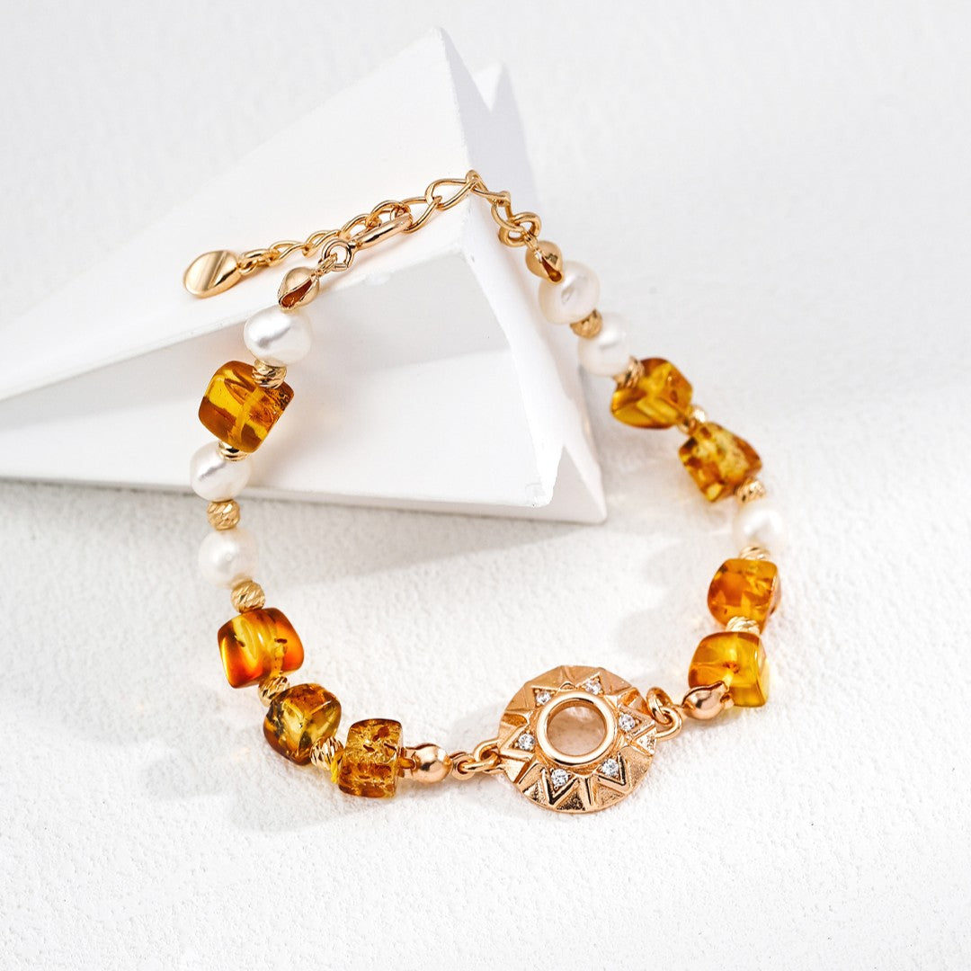 Amber&Pearl Bracelet