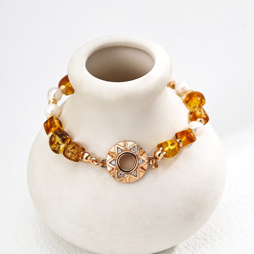 Amber&Pearl Bracelet