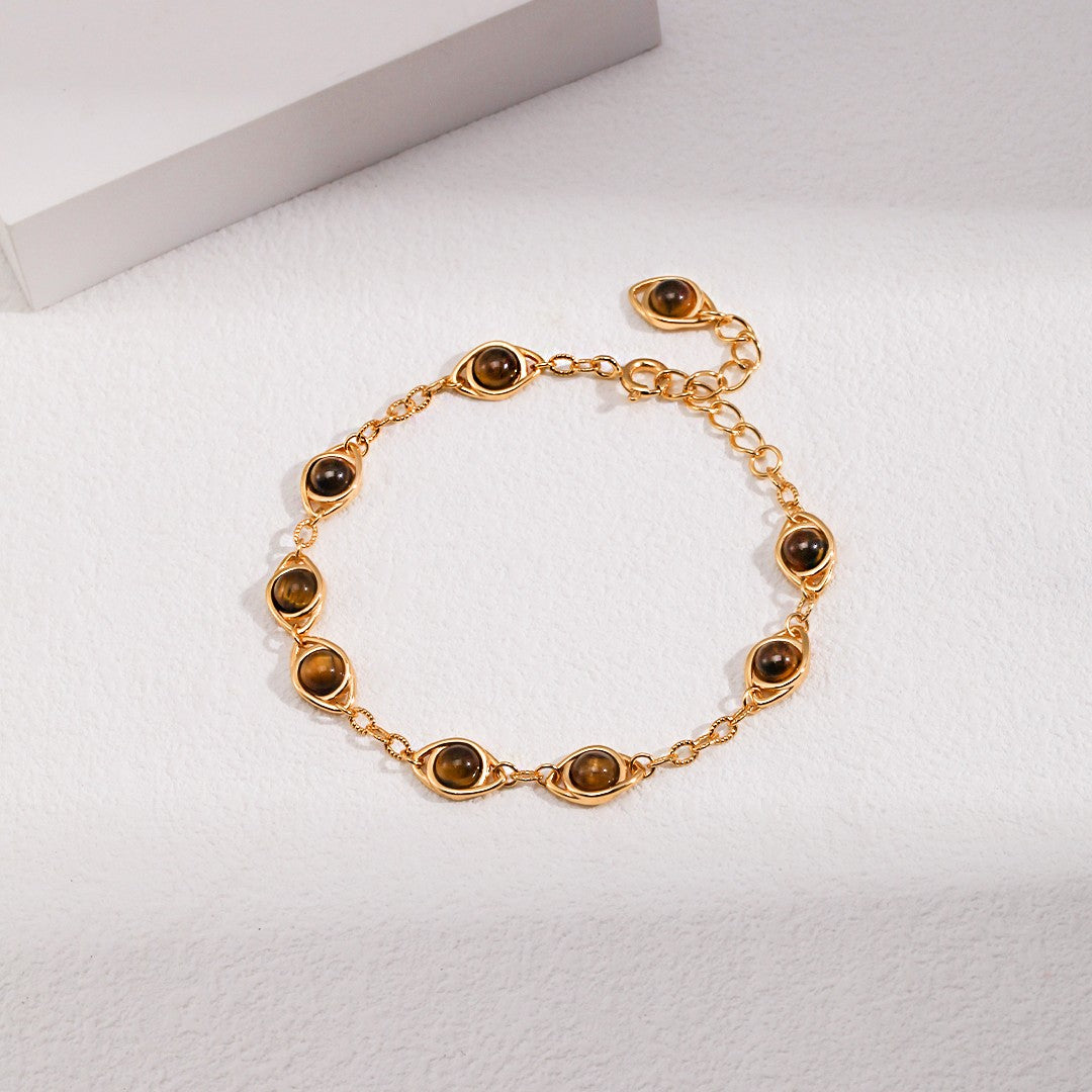 Tiger-Eye Stone/Lapis Lazuli Bracelet