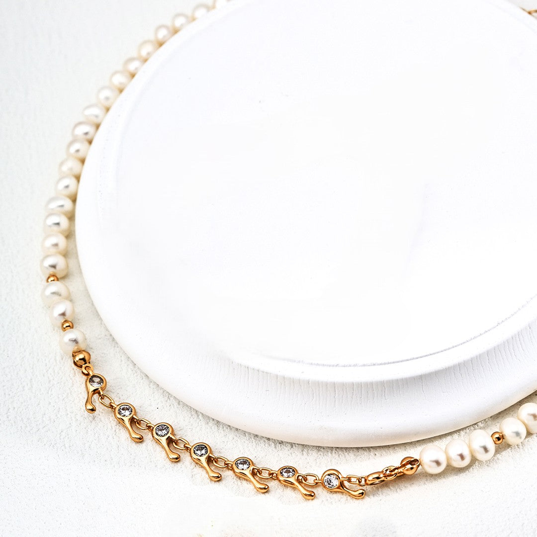 Pearl&Zircon Jewelry Set