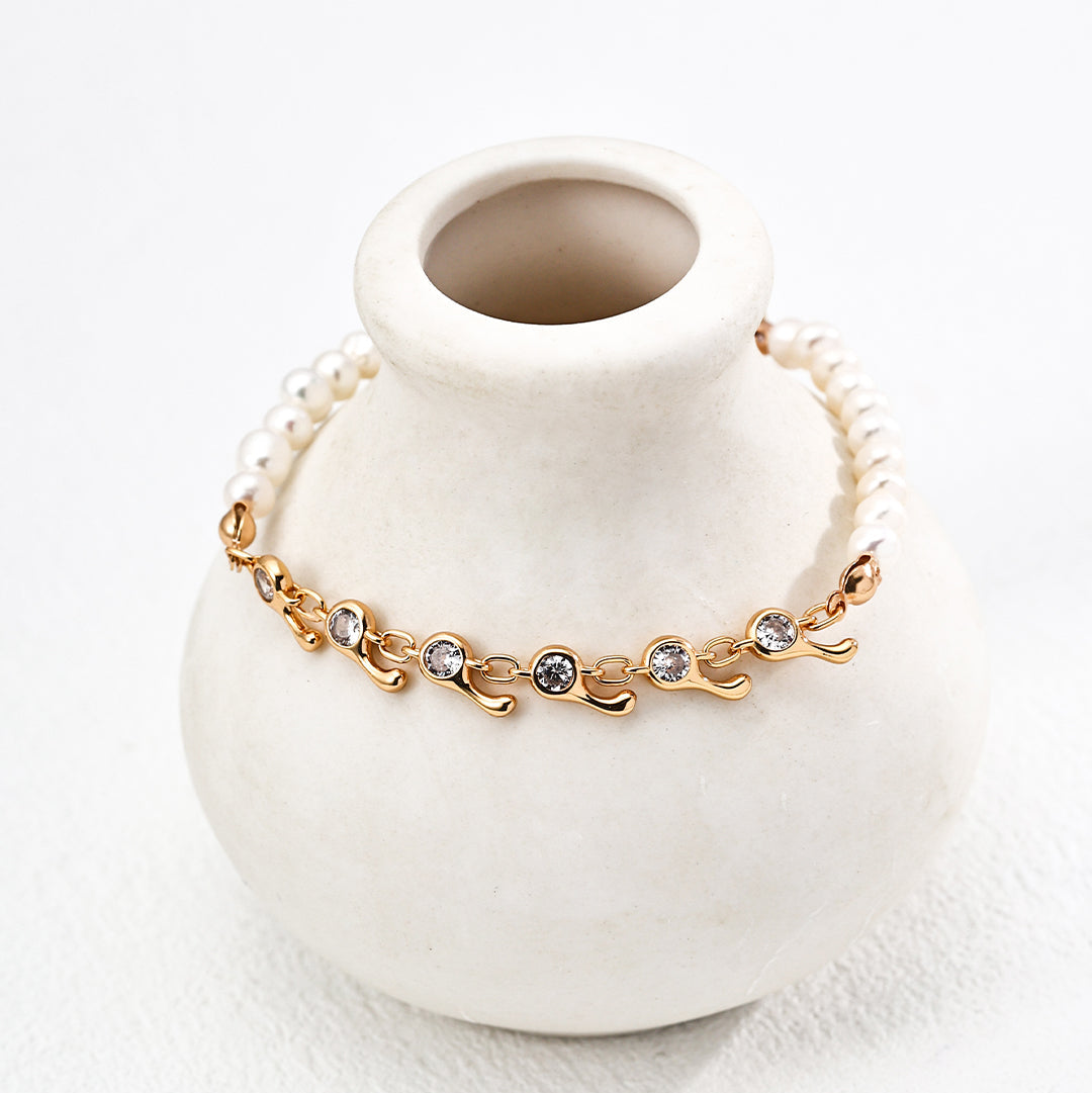 Pearl&Zircon Jewelry Set