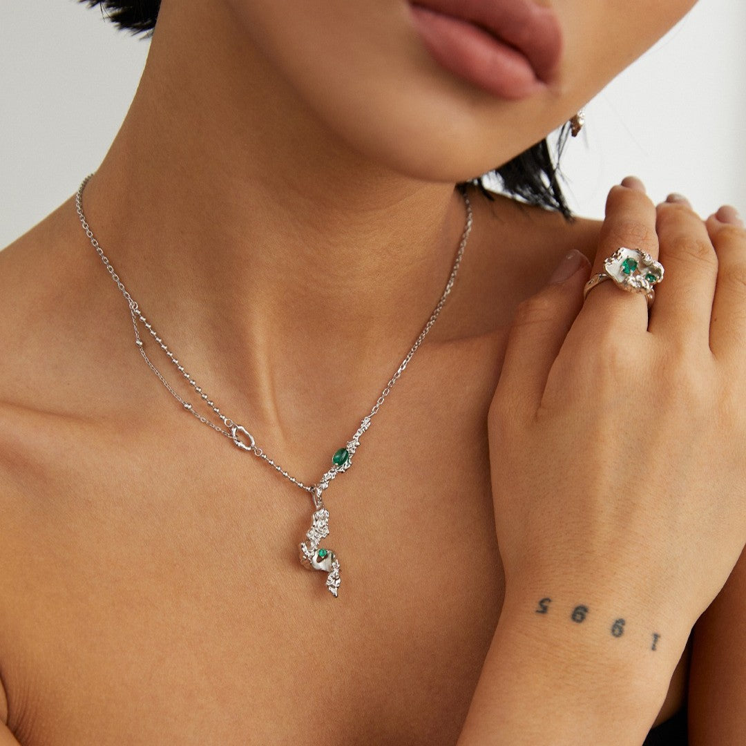 Zircon Inaid Jewelry Set