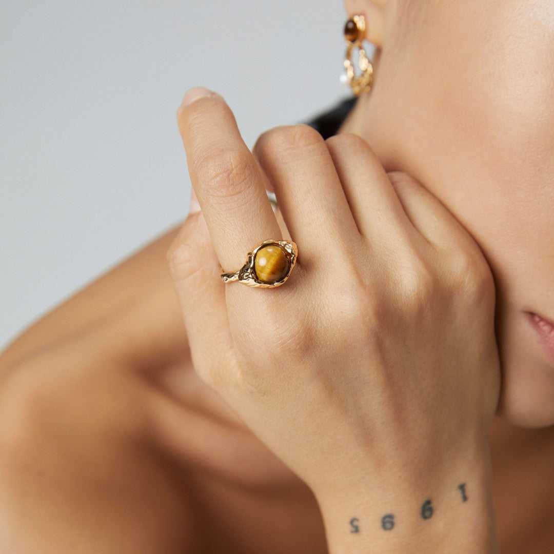 Tiger-Eye Stone Ring Ⅰ