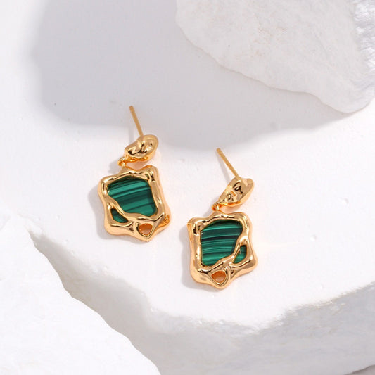 Malachite Earrings Ⅱ