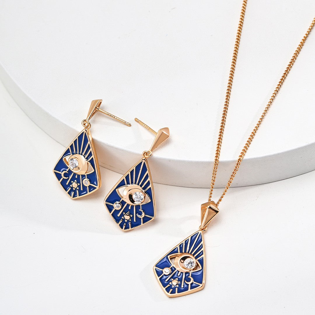 Blue Enamel Jewelry SetⅠ