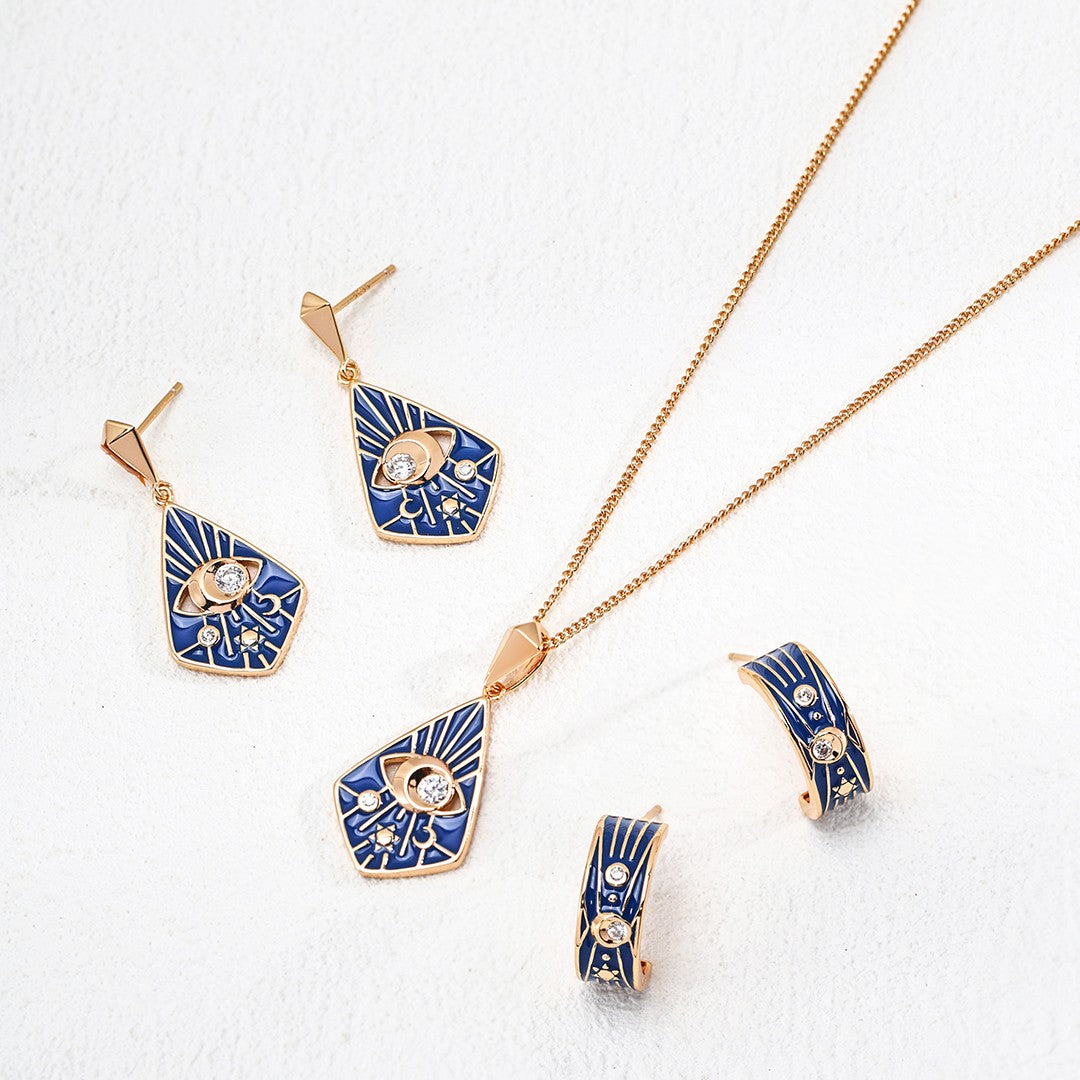 Blue Enamel Jewelry SetⅠ