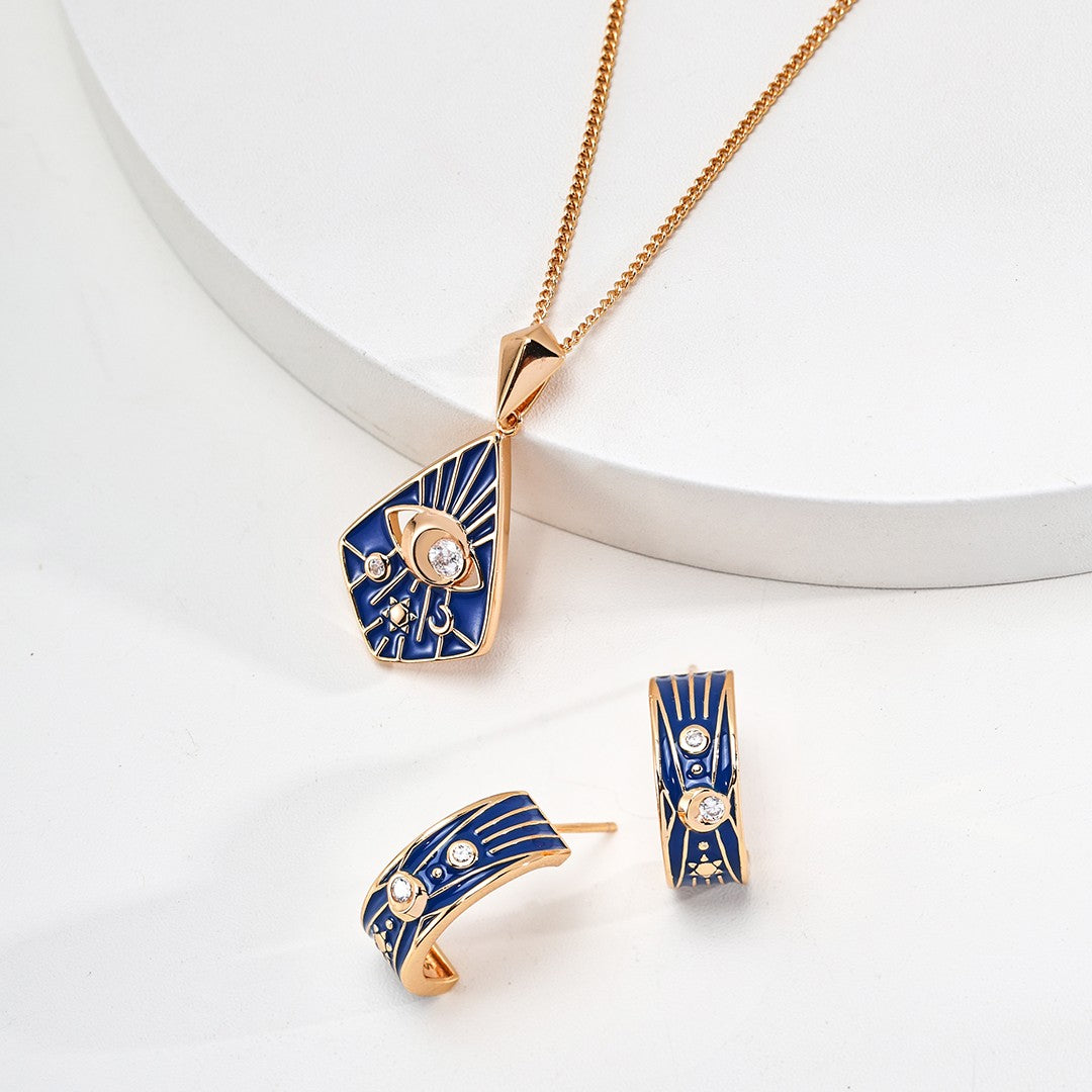 Blue Enamel Jewelry SetⅠ