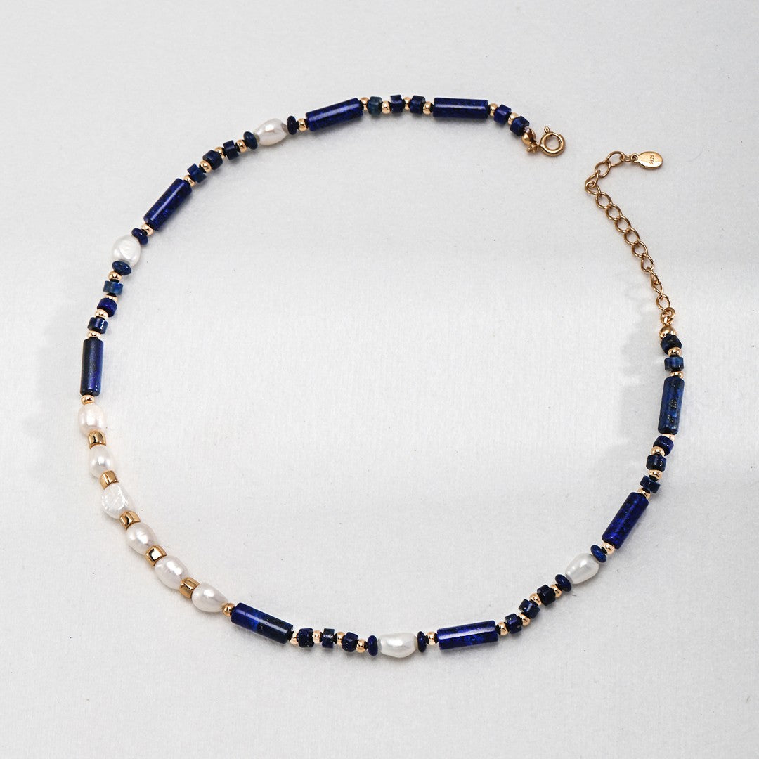 Lapis Lazuli&Pearl Necklace