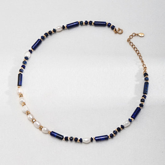 Lapis Lazuli&Pearl Necklace