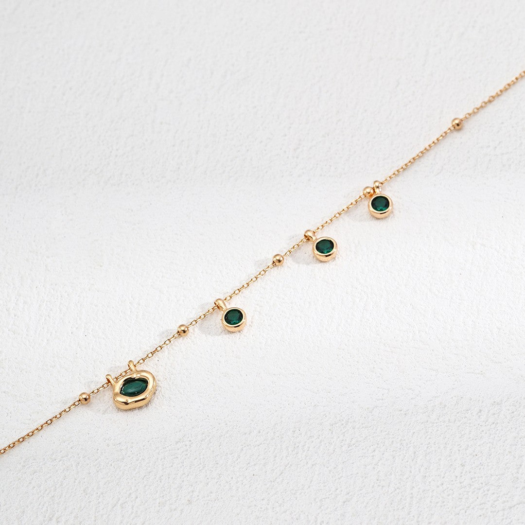 Green Zircon Pendant Necklace