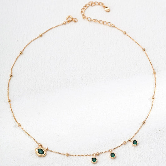 Green Zircon Pendant Necklace