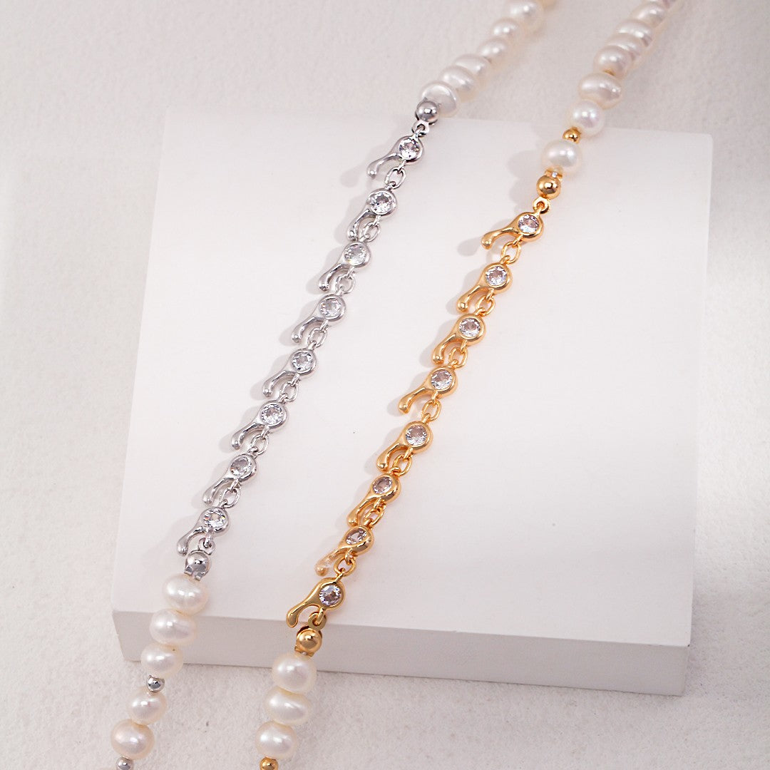 Pearl&Zircon Necklace
