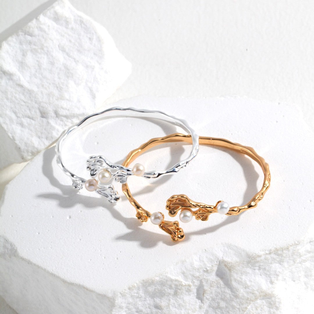 Wave Element Pearl Bracelet