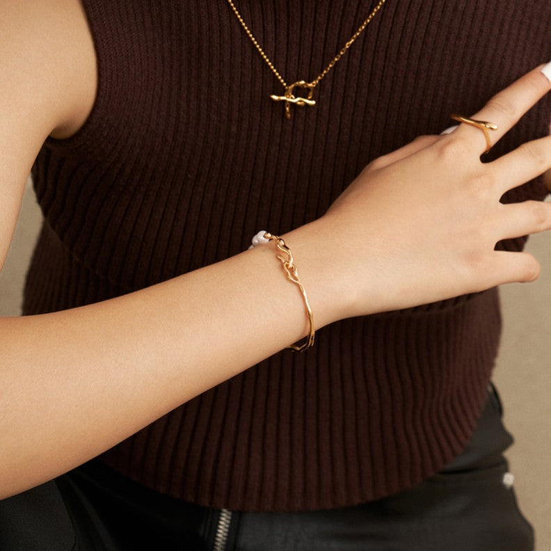 Water Droplet Pearl Bracelet