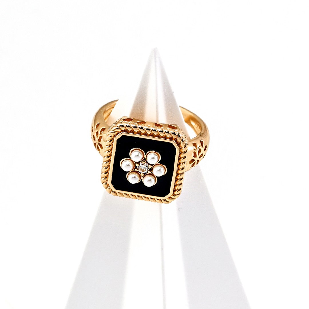 Black Enamel Ring Ⅰ