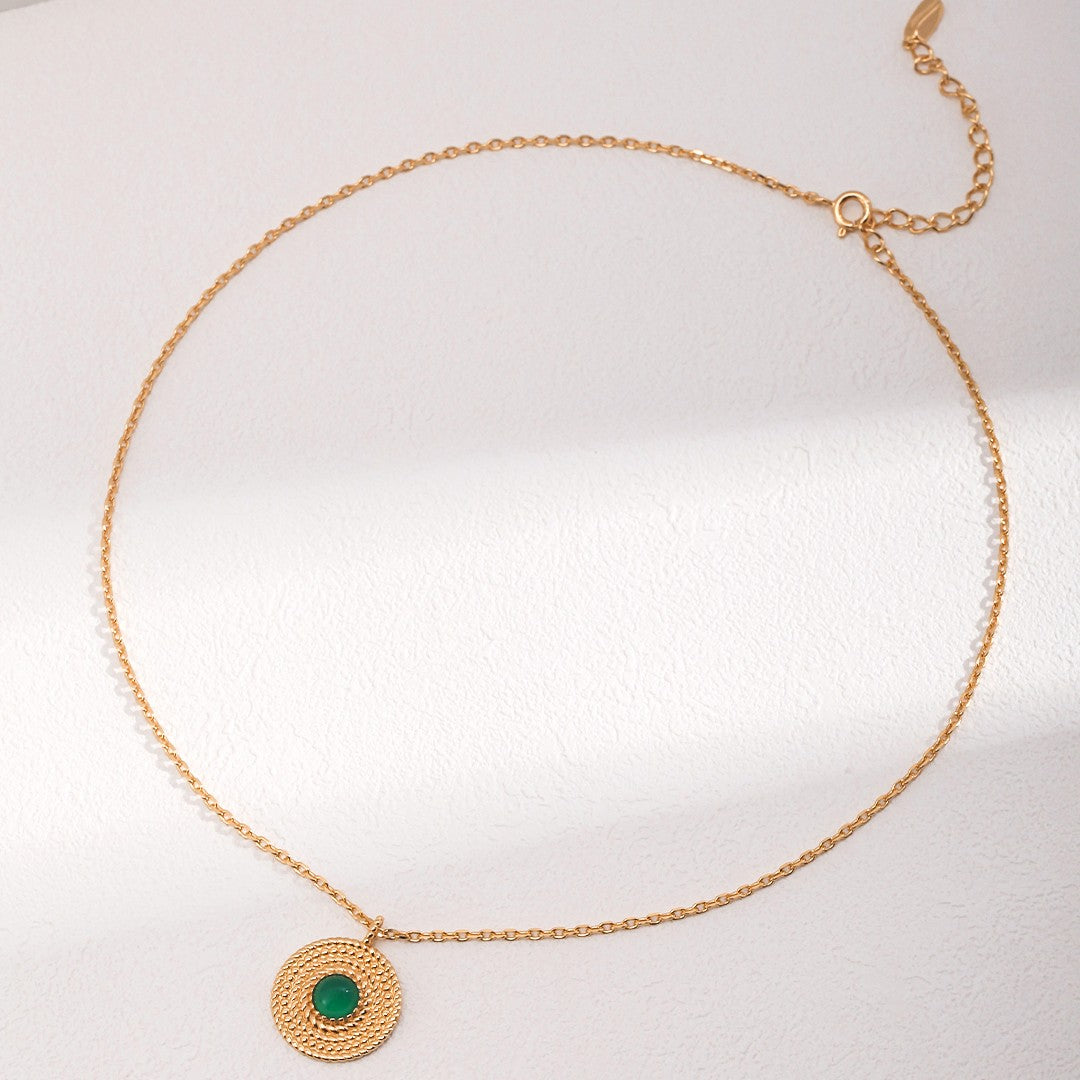 Green Chalcedony Jewelry Set