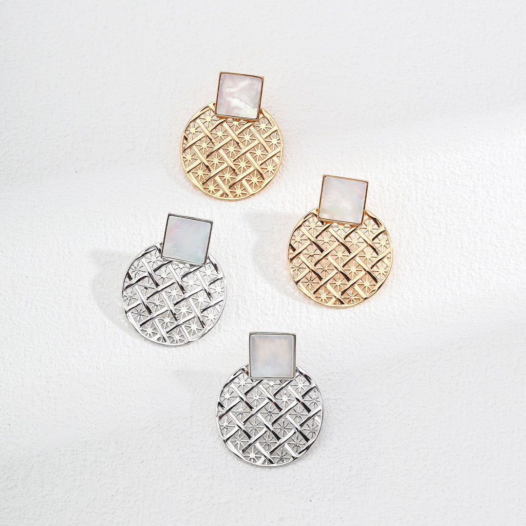 Shell Inlaid Earrings