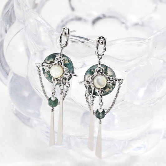 Moss Agate Earrings