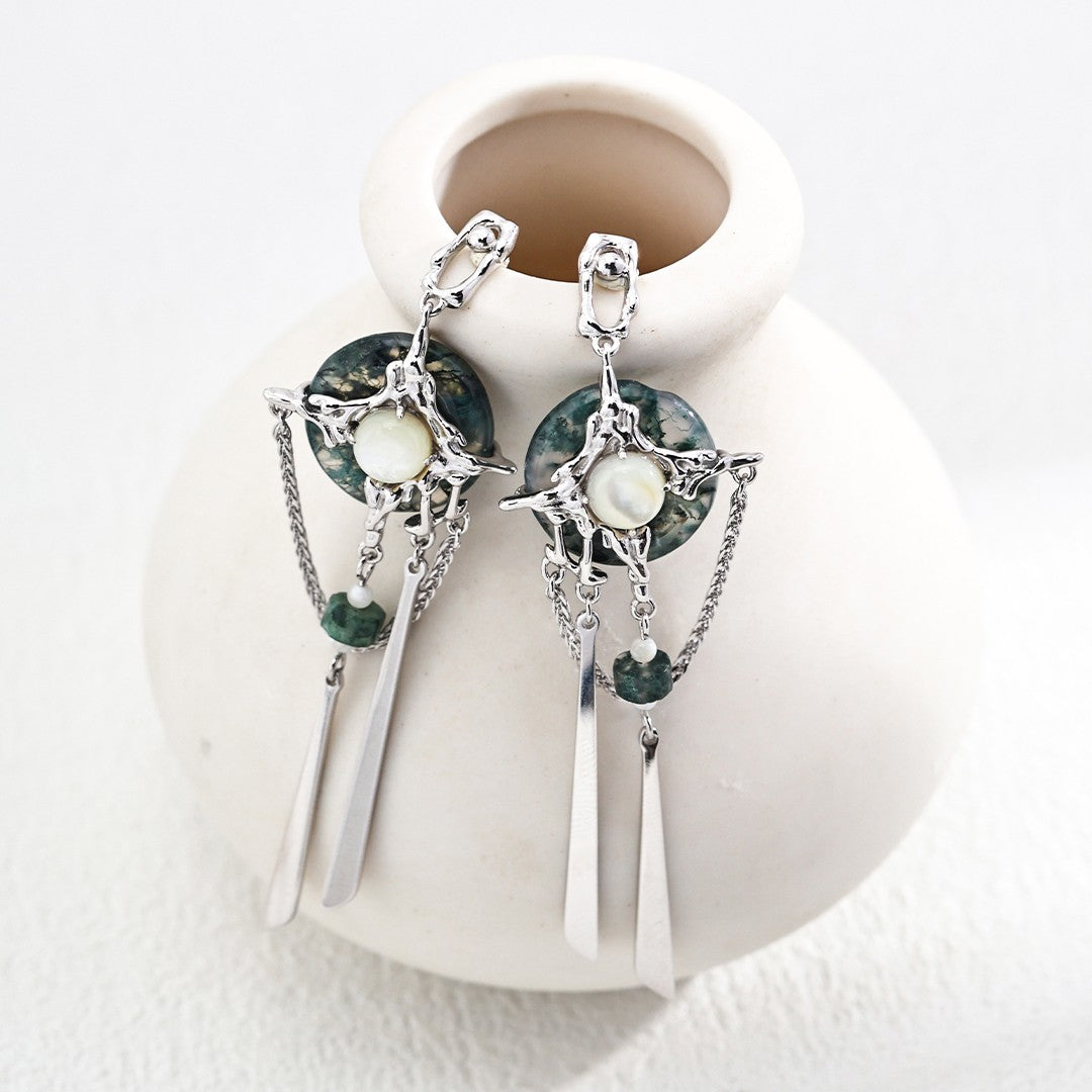 Moss Agate Earrings