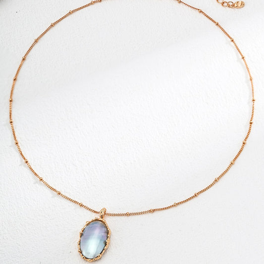 Shell Inlaid Pendant Necklace Ⅰ