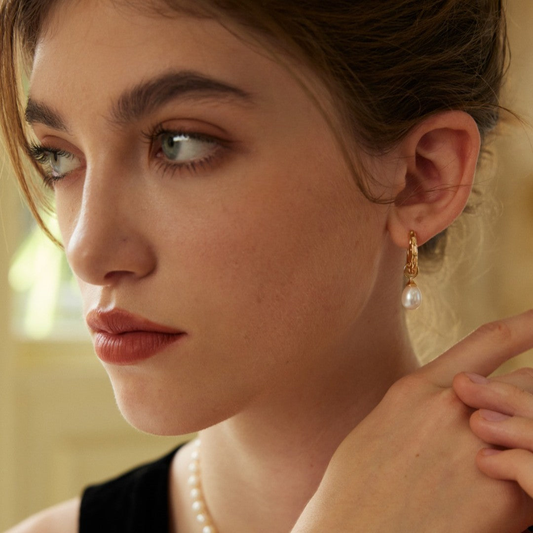 Pearl Pendant Earrings Ⅴ