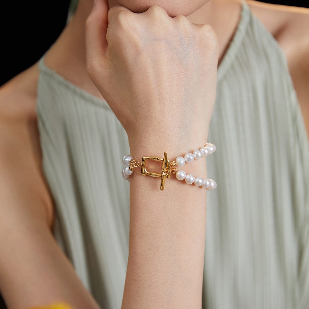 Double Layer Pearl Bracelet